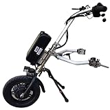 500W 車椅子牽引装置 介助用 車いす駆動装置 電動車椅子変換キット 牽引式 車椅子補助装置 フロントライト + ショックアブソーバーシステム 、3 スピード、範囲 60/70 Km B17Ah