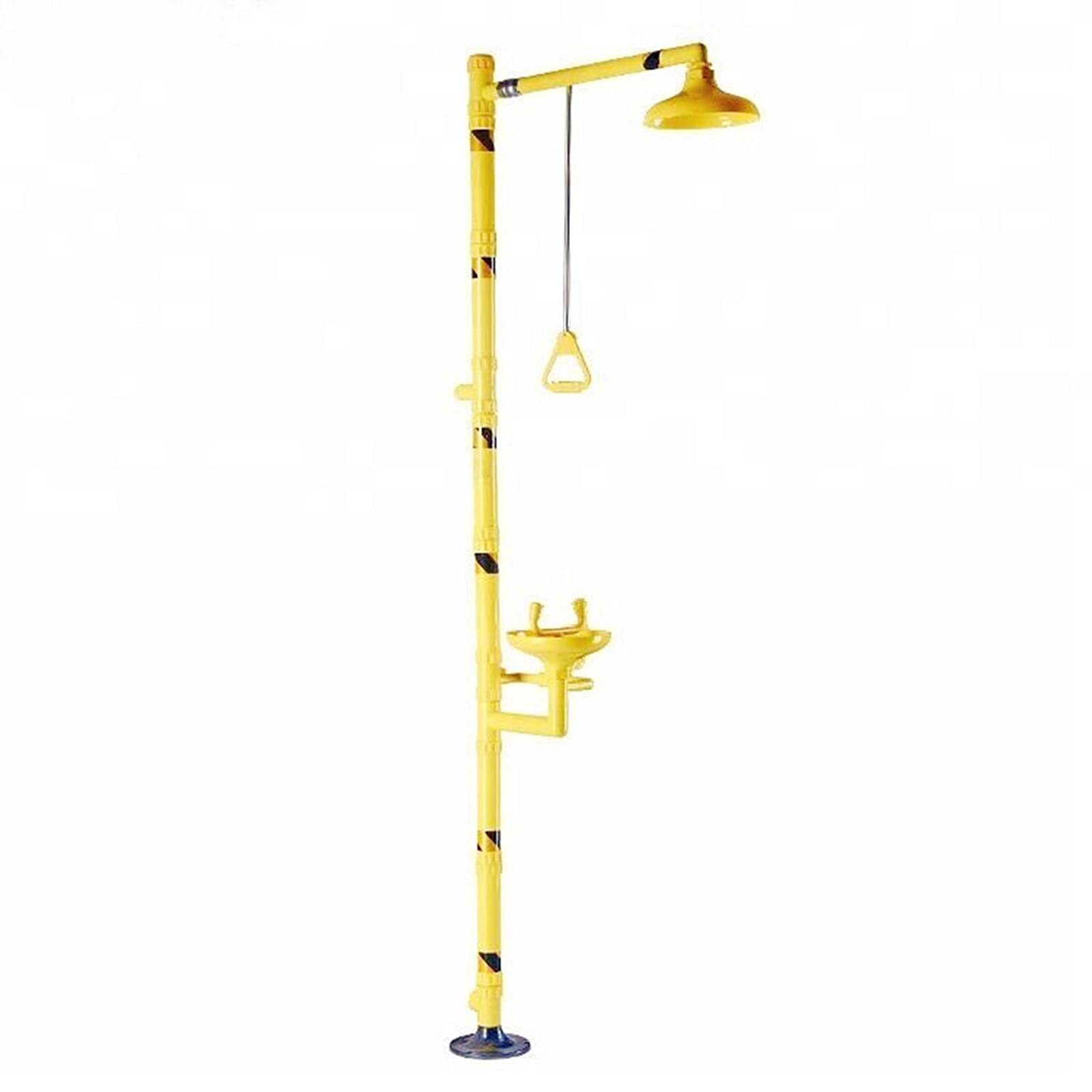 Lavado de Ojos Combinado para Ducha de Emergencia Estación Lavaojos de Pie Sistema de Ducha de Seguridad con Lavabo para Ojos y Lavabo para Rostro (Size : 2180x700mm)