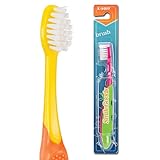 SmileGoods Y231 Child Toothbrush, 23 Tuft, Soft Bristle, with Extra Wide Handle, 72 Individually Packaged Premium Toothbrushes, Assorted Colors Bulk Pack