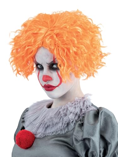 Smiffys IT Chapter Two Wig for Adults, Short and Wavy Orange Wig, Officially Licensed and Pre-Styled, Ideal for Halloween, Stag and Hen Nights, and Themed Fancy Dress