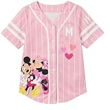 Disney Minnie Mouse Baseballtrikot für Mädchen, Größen 32-44, Helles Rosa, 10-12