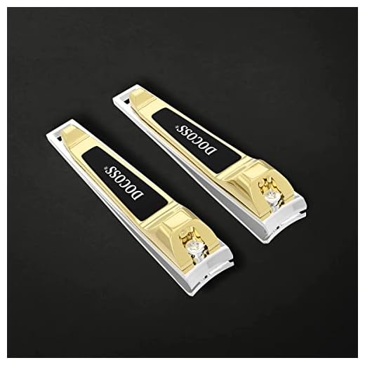 DOCOSS- Pack Of 2-Quality Gold Nail Clippers Antique Nail Cutter Set Kit Fingernail Toe Nails Cutter With Filer For Man And Women