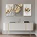 Framed Modern Luxury Large Gold Wall Art for Living Room, Set of 3 Piece Contemporary Paintings Artwork for Walls, Big Size Prints with Gold Frame, Pictures for Hallway, Office Wall Decor 24x36 Inch