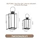 Staymoment Laterne Deko Schwarz für Draußen: 2er Set 24/35 cm Windlicht outdoor als Balkon Garten Deko modern Tischdeko Grablaterne Kerzenhalter