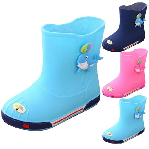 IWIHMIV Toddler Rain Boot Toddler Outdoor Shoes Toddler Boys Rain Boots Kids Rain Boots Waterproof Rubber Boots for Boys and Girls2