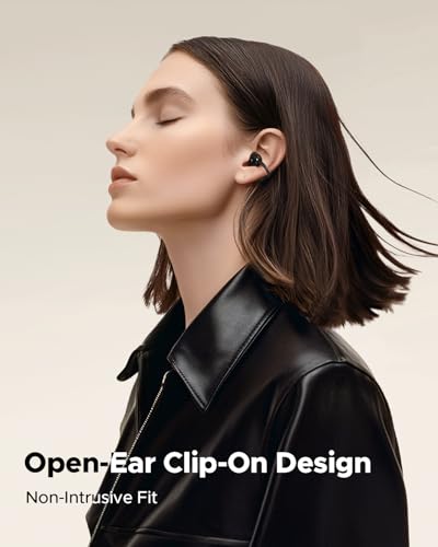 Image of truefree C10 Wireless Earbuds, Open Earbuds with Clip, Bluetooth 5.4, Space Sound, 28 Hours, IPX5 Water Resistance, Clear Calls, Dual Connection, Customizable App