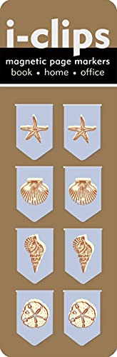 Seashells i-Clip Magnetic Page Markers (Set of 8 Magnetic Bookmarks)