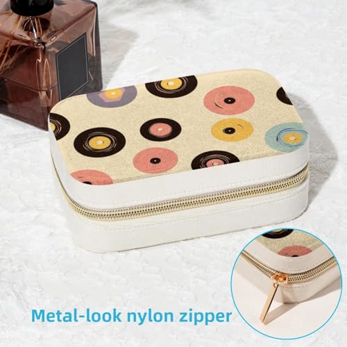 Étui à bijoux de voyage jaune compact pour colliers et bagues