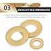 20 Pieces Brass Flat Gasket Washer, M8 Metal Seal Rings Suitable for Automotive Maintenance and Industrial Repair,M8×24×1.5mm(M8x20x2mm)