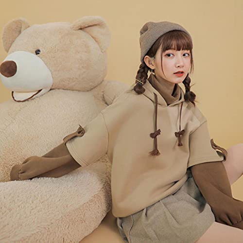 Harajuku Estetico Bear Anime Felpa con Cappuccio