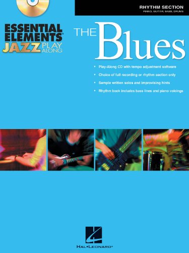 Essential Elements Jazz Play Along: The Blues | Rhythm Section Sheet Music Book with CD | for Jazz Ensemble Bass Piano Drums Improvisation Study | for Beginner to Intermediate Players Grade 2