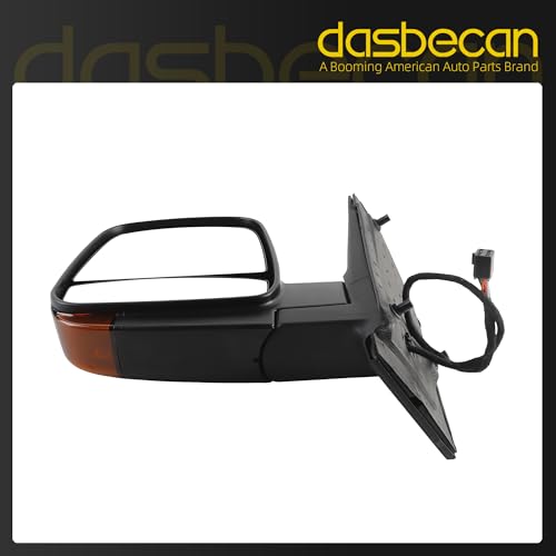 Image of Dasbecan Left Side Mirror Compatible with 08-17 Chevy Express Black 8pins
