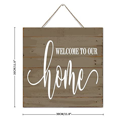 Panneau bienvenu en bois pour habiller un mur vide decoration rustique suspendre