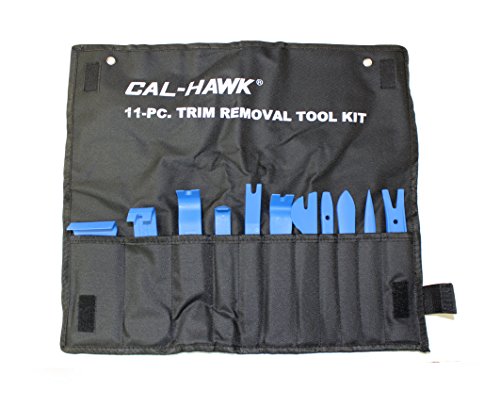 Cal-Hawk 11Pc Auto Trim Door Panel Window Molding Upholstery Clip Removal Tool Kit (Blue)