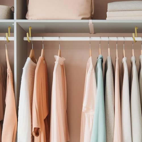 image for Gisafai 4 Pcs Closet Rod Center Support 1 Inch Heavy Duty Metal Wall M