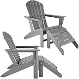 KOMFORTABEL UND GESUND: Sitzfläche und Beinauflage sind nach ergonomischen Aspekten gestaltet und typisch für Möbel im Adirondack-Design.