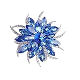 Langlebiges Material: Die Kristallbrosche besteht aus einer Legierung, ist langlebig und die Strasssteine ​​verleihen ihr ein elegantes Aussehen. Die funkelnde Kristallbrosche sieht im Licht wunderschön aus, wirft wunderschönes Licht und Schatten und verleiht Ihrem Outfit eine schicke und charmante Note.