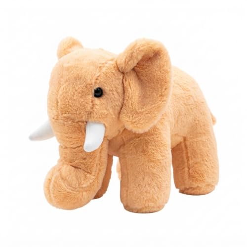 Image of Brown Elephant Plush Soft Toy 30 cm | Ultra Soft Stuffed Elephant Teddy for Kids, Boys, Girls & Adults | Cute Cuddly Animal Plush Toy for Birthday Gift, Baby Shower & Home Decor