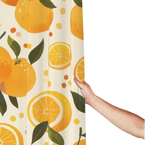 Rideau de douche en tissu polyester imperméable avec 12 crochets de suspension - 3