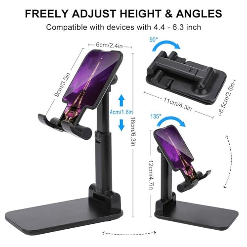 Soporte Torre Eiffel morado ajustable de mesa para móvil y tablet de hasta 13 pulgadas 2