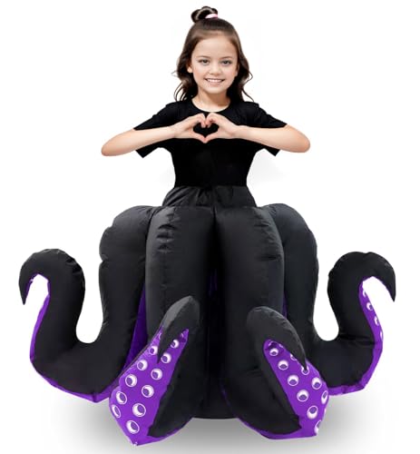 GAKSK Inflatable Costumes for Kids Octopus Halloween Blow Up Octopus Costume Animal Girls Cartoon Cosplay Party
