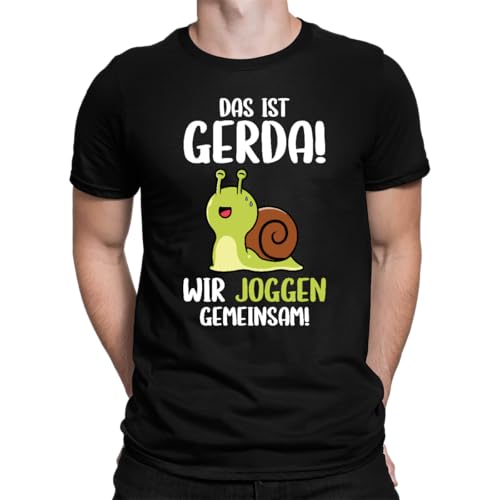 T-shirt pour homme avec inscription « Das Ist Gerda Wir Joggen Gemeinsam Laufen », Noir , L