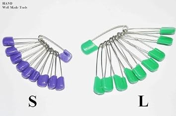 50 Pcs Beautiful Colourful Nappy Pins, Safety Pins, Size L- 55mm