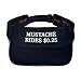 Mustache Rides $0.25 Hat (Embroidered Visor) Funny Hat Navy