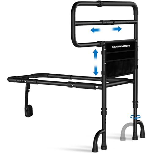 KingPavonini Adjustable Bed Rails for Seniors