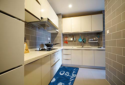 Tapete de cocina acolchado antifatiga e impermeable con decorado de primavera 4