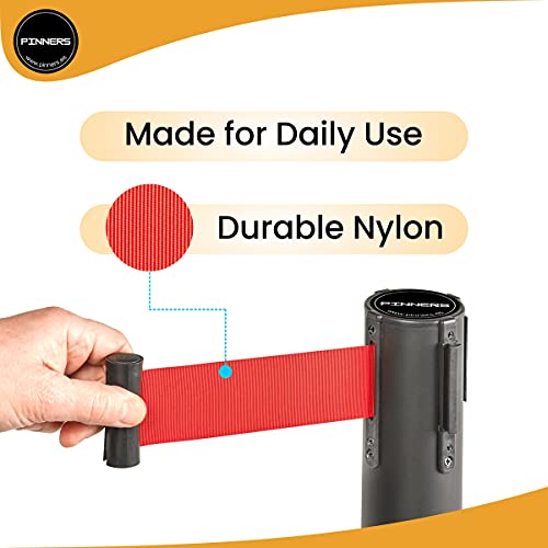 Absperrständer Personenleitsystem 3 Meter, Absperrpfosten, 2 Stück Absperrpfosten Abgrenzungspfosten, Ausziehbare Barriere