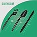 1,000 Plastic Disposable Cutlery Bulk Variety Pack Black Medium Weight Includes 334 forks, 333 knives, 333 soup spoons, Disposable Silverware Plastic Cutlery