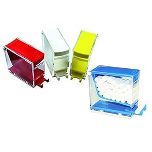 SDent® USA FDA & TUV CE 1PC Press Type Dental Cotton Roll Dispenser Holder Organizer Color Randomly