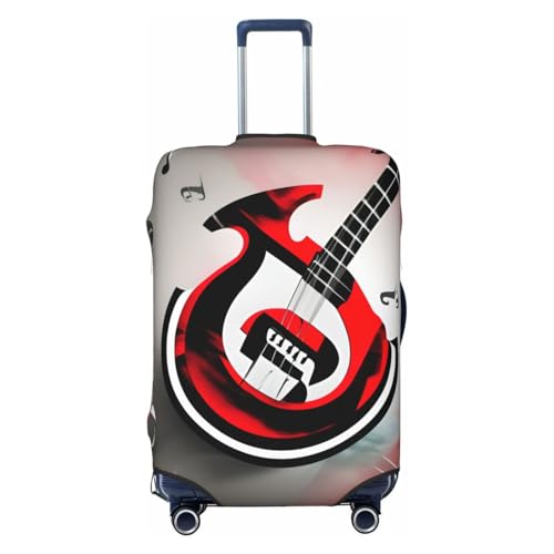 Housse de protection extensible pour valise XL motif musique noir rigide