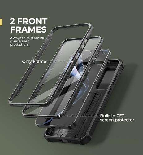 Image of Dexnor for Samsung Galaxy S25 Plus Case with Built-in Slide Camera Cover & Screen Protector & Kickstand,Heavy-Duty Shockproof Rugged Case Full-Body Bumper Cover for Galaxy S25 Plus(2025),Black