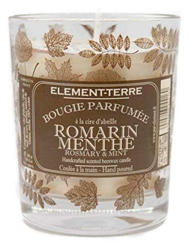 Bougie Parfumée 200 Grammes, 50 Heures Parfum Romarin Menthe Cover