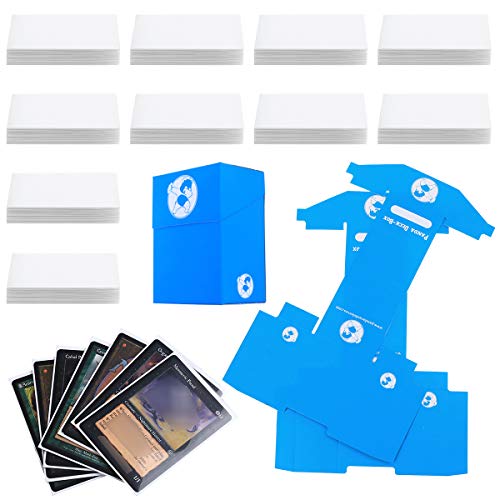 DeELF 500 ct TCG MTG Card Sleeves Bulk Deck Protector Standard Card Sleeves Cord for Collectible Gaming Cards by Panda Card Sleeves (White)