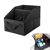 Bawkars Car Seat Organizer, Backseat Car Organizer, Collapsible Organizers and Storage with Handles and Mesh Pockets, Fit for Front/Rear Consoles Back Seats (Black)