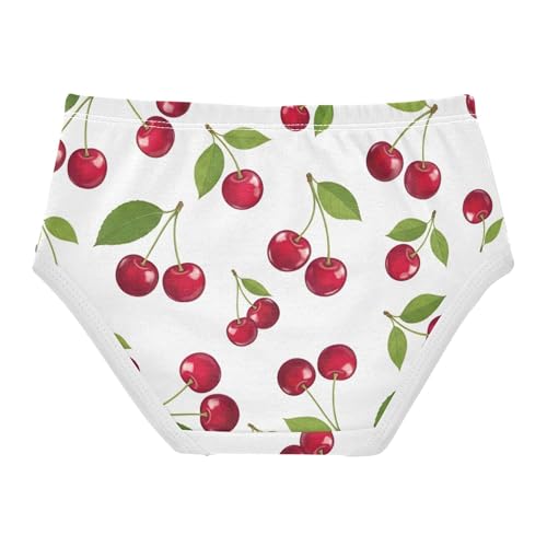 Cotton Girls Underwear Toddlers Red Cherries White Cute Panties Girl Designer Kids Briefs Undies 2t2