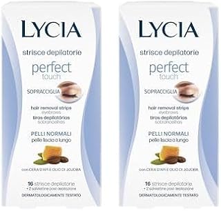 Lycia - Strisce Depilatorie Sopracciglia, Perfect Touch, Con cera d’api e olio di...