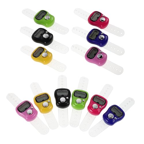 GOOHOCHY 18pcs Finger Counter: Handheld Tally Counter Clicker Ring Counting Tool for Sports Training Learning Knitting Lap Fishing Golf and Row