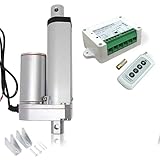 DCHOUSE 1000N 50mm Hub max Linearantrieb, DC 12V-Motor Lineartechnik-Aktuatoren Motor Drahtlose Fernbedienung Kit mit Montagehalterungen für elektronische, Medizinische, Elektrische Türöffner