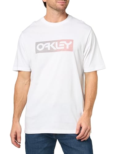 Oakley Mens Dual B1B Logo Tee, White, Large