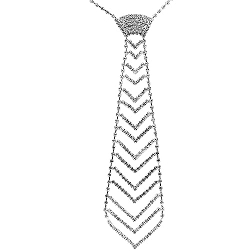 Luxshiny joyería de cadena de corbata collar de lazo de diamantes de imitación collar de corbata summer multifuncion collares un collar corbata de diamantes de imitación colgante de corbata