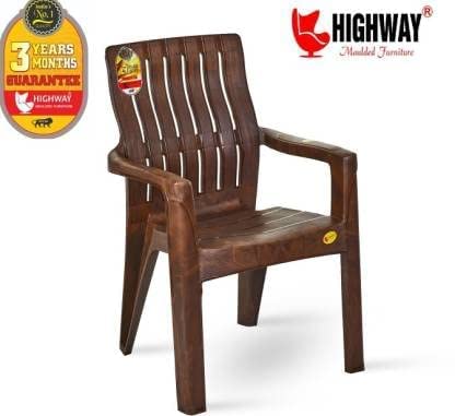Image of Plastic Orthopaedic Spinal Support Chair (Weight Bearing Capacity 200 kg, Brown)- Pack of 4