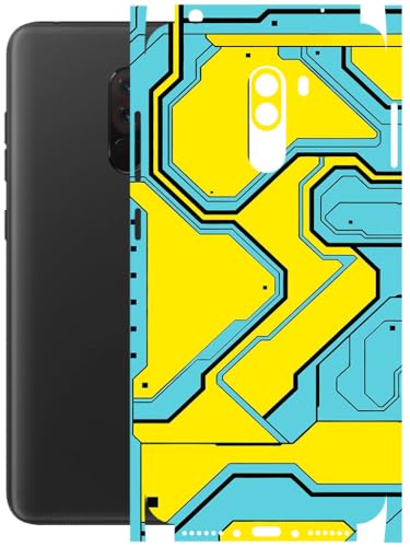 Image of AtOdds - Full Body Back Screen Guard Protector Film - Lamination Wrap Skin Sticker Compatible with Poco F1 | Scratchproof Matte Finish (YellowLane)