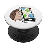 Funny Hedgehog GPS Smartphone City Planner PopSockets Adhesive PopGrip
