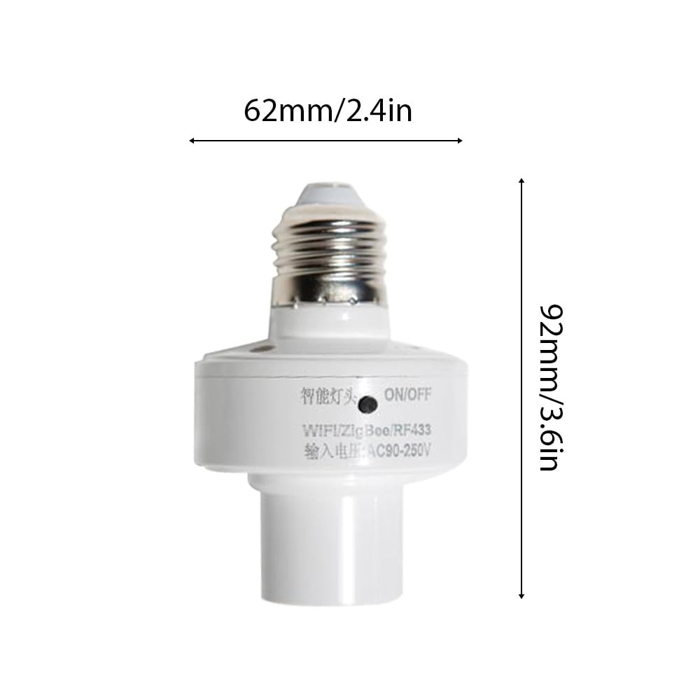 4er-Pack Smart-Lampenfassung, Glühbirnen-Adapter, App-Steuerung, Smart Home, Sprachsteuerung, E27-Glühbirnen-Adapter, Timer-Funktion und Gruppensteuerung, einfache Installation (4 Packungen)