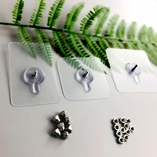 Image of TAZLYN super screw for wall stick hook for wall hanging without drill wall hanging hook for wall hooks for hanging strong photo frame hooks for wall hooks adhesive hooks for wall heavy duty PACK OF 10