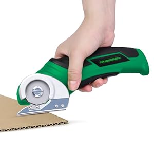 Hammersmith SharpSpin - Kabelloser Akku-Universalschneider - Elektrische Schere - Kartonschneider - Rollschneider - Selbstschärfende Klinge - Schneidet Leder, PVC, Teppiche, Karton & mehr